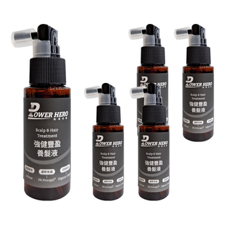 POWER HERO 勁漢英雄 強健豐盈養髮液, 60ml, 5瓶