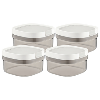 Houder 掀蓋磁勺奶粉罐 0.4L, 1個容器 + 1個蓋子 + 1個勺子, 4個