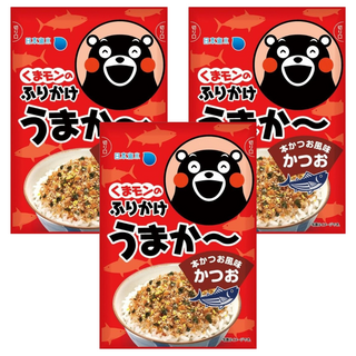 日本海水 熊本熊 鰹魚風味拌飯料, 3個, 25g
