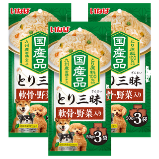 INABA 汪雞三昧餐包 DRP-27, 軟骨 + 蔬菜, 150g, 3個