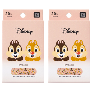 ONEDER 旺達 奇奇與蒂蒂系列 貼繃, 20片, 2盒