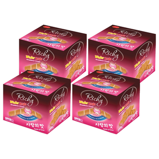 Richy 瑞奇 爆漿捲心三兄弟 草莓風味, 440g, 4個