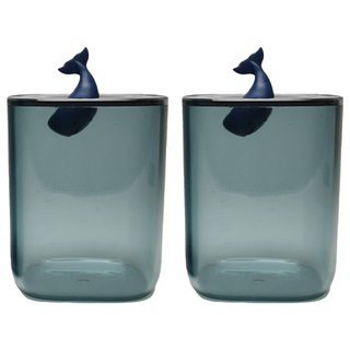 QUALy 小鯨魚收納罐, 藍色, 2個