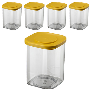 PINMOO 品沐 紛緻密封罐, 1個容器 + 1個蓋子, 5個