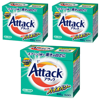 Attack 一匙靈 高活性生物濃縮酵素洗衣粉, 850g, 3個