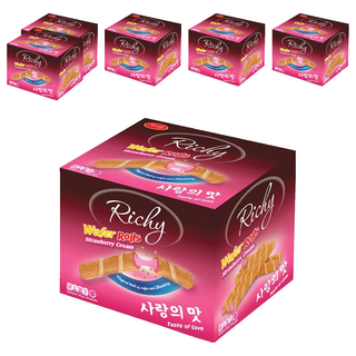 Richy 瑞奇 爆漿捲心三兄弟 草莓風味, 440g, 6個