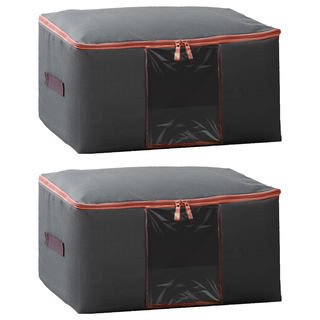 Reddot 紅點生活 600D高密度牛津布棉被衣物收納袋, 2個, 灰色