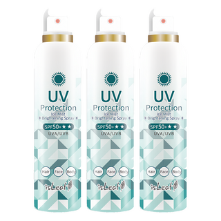 isLeaf 超水感高效防曬噴霧 冰霧亮白, 3個, 180ml