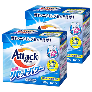 Attack 一匙靈 日本境內款 高浸透酵素洗衣粉, 800g, 2盒
