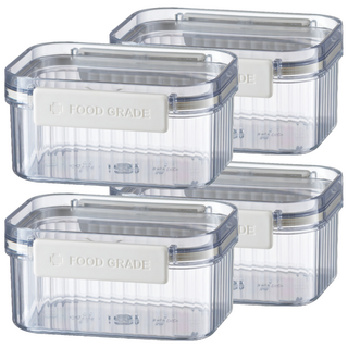 PINMOO 品沐 可搭密封罐, 4 個容器 + 4 個蓋子, 4個