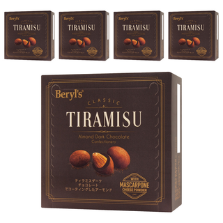 Beryl's 杏仁夾心提拉米蘇風味黑巧克力, 65g, 5個