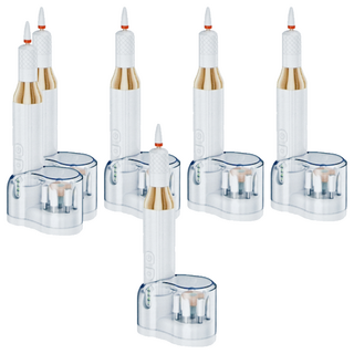 ANTIAN 電動美甲打磨器/指甲修護美甲器/去死皮指甲拋光機 便攜式小型磨甲機 附充電底座, 粉色, 6個