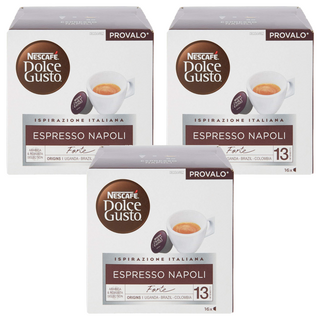 NESCAFE 雀巢咖啡 Dolce Gusto 拿坡里濃縮咖啡膠囊, 8g, 16個裝, 3組