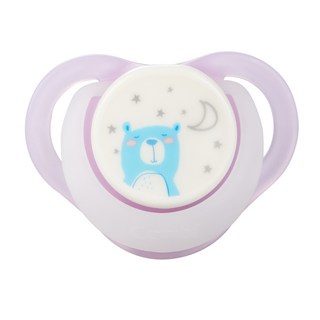Combi 康貝 Night系列安撫奶嘴, 8-18個月, 紫色小熊, 1個