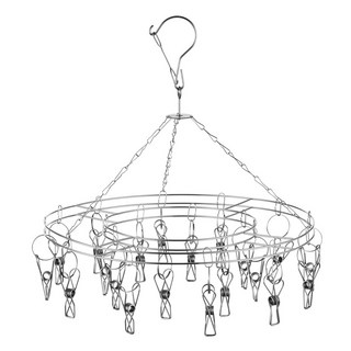 優思居 不鏽鋼20夾防風曬衣架, 36 x 36cm, 圓形