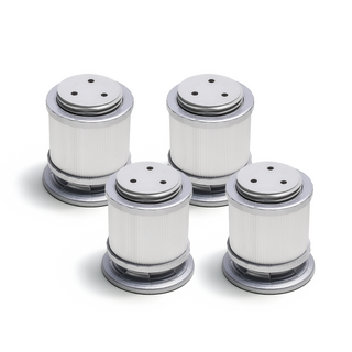 손잡이세상 알루미늄 가구발통 60mm 4p, 실버, 1세트