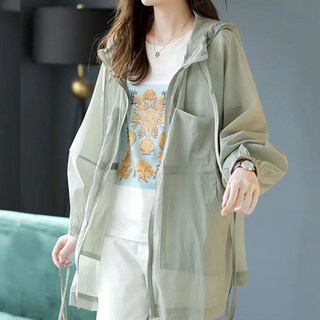 시크힐즈 페니즐 캐주얼 롱 바람막이 후드 집업 11088