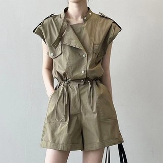 MEICHEL Vichena 工裝抽繩無袖連身褲 10491