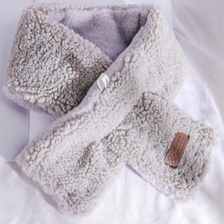 羊毛人造毛雙面迷你圍巾