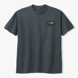 Haihu 八角 USN 圓領 17支紗 透氣 短袖T恤, 炭灰色
