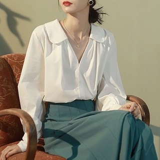 Paradiso 女款 I Can Simple 法式感性經典春季復古翻領襯衫