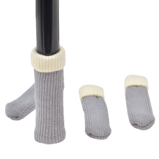 Gomingoming 纖薄款椅子防噪音保護套 4入, 象牙白 + 灰色, 1個