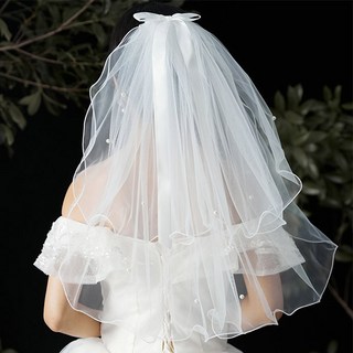 Starrium 自助婚禮 新娘派對頭紗, 1個, 白色