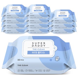 SUPER DADDY 清潔掀蓋濕式衛生紙, 60g, 20張, 12包