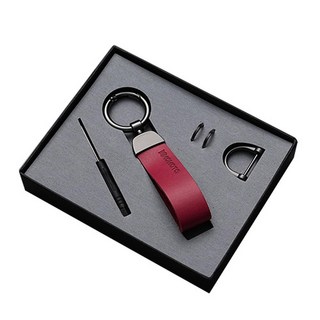 MOMOTO 皮革鑰匙圈, 紅色, MMT-KH-06