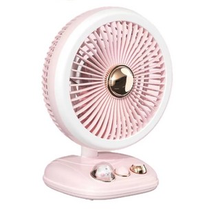 Smart Bearing 智慧魔力 新款迷你無段多用途夜燈風扇 可直立/壁掛, YB09-1, 粉色
