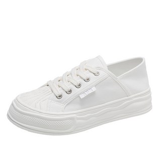時尚貝殼圓頭帆布鞋