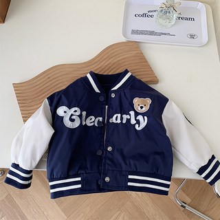 JOYMULTI 兒童愛心配色棒球夾克