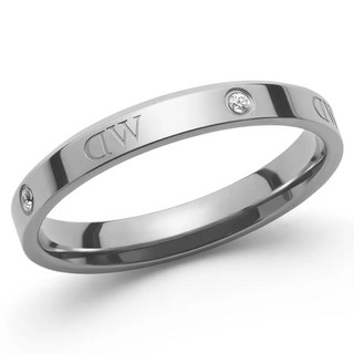 Daniel Wellington CLASSIC LUMINE RING 水晶裝飾時尚戒指 銀色 14號