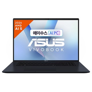 에이수스 2026 비보북 18 라이젠 AI 라이젠 AI 400 시리즈, 콰이어트 블루, M1807GA-S8035, 512GB, 16GB, Free DOS
