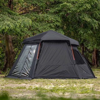 IDOOGEN Mobility A10 MAX 車泊帳篷 對接庇護所 獨立式車邊帳 + 專用TPU寬景窗 套裝組合, 黑色, 5人