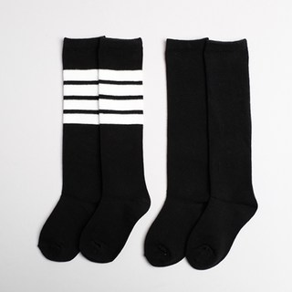 wesocks&papamom 童款簡約及膝長襪 2雙入