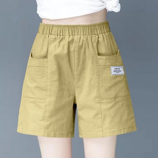 구디프 여성용 하이웨이스트 포켓 코튼 반바지