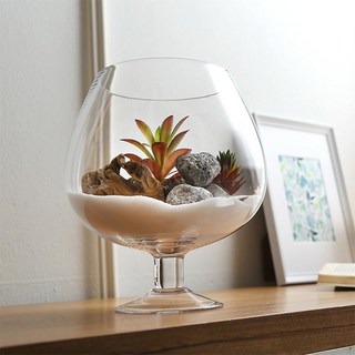 玻璃紅酒杯造型迷你魚缸/花瓶 SH1005, 單色
