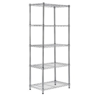 Jeongrijungdok Organizip 金屬層架 + 移動式滾輪組, 5層, 銀色