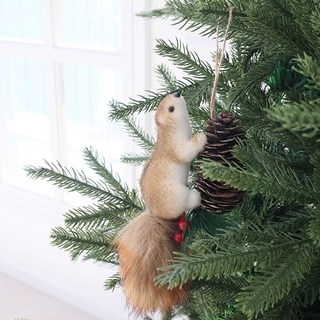 MORIANN 聖誕松果松鼠家族裝飾道具松樹, 2個, Soli x 2個