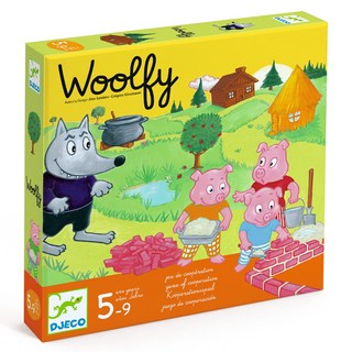 아스모디코리아 WOOLFY 아기돼지 삼형제 보드게임, 혼합색상, 1개
