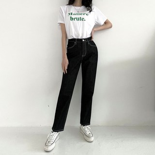 Planday 女性防褪色原色男友風彈性丹寧短褲