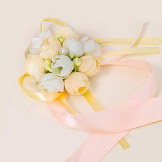 OLIVEPARTY 新娘派對 婚禮 花朵手環, 迷你玫瑰, 2個