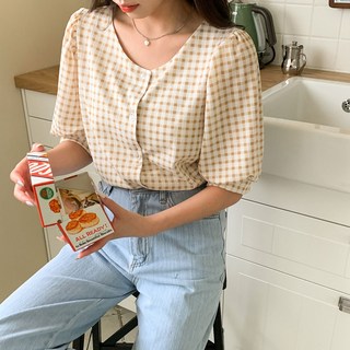 Chic Black 黛西孟格紋罩衫 cpbl4733k27