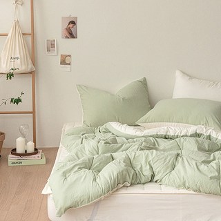 shez Home 韓國製Shake Milk水洗棉被, 哈密瓜綠