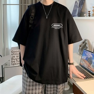 Andies 圓領原創透氣寬鬆版短袖T恤, 黑色