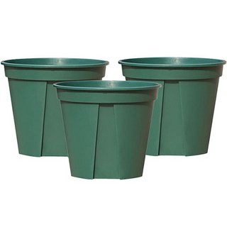 Angplant 透氣開縫花盆 3入, 3件, 綠色