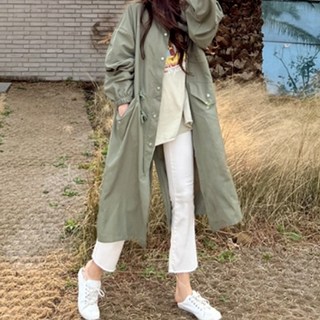 Paperments Lucid 腰部抽繩長版寬鬆風衣 11620