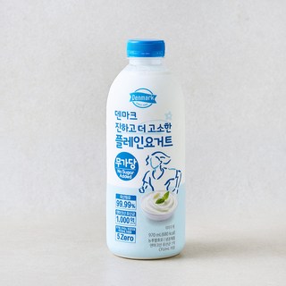 덴마크 진하고 더 고소한 무가당 플레인 요거트, 1개, 1개입, 970ml