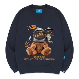 L.LAMO 刷毛M Space Ellamo 大學T 大尺碼